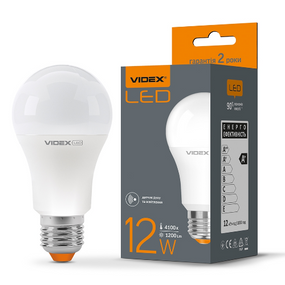 Лампа A60e 12W E27 4100К 220-240V з сенсором руху LED Videx