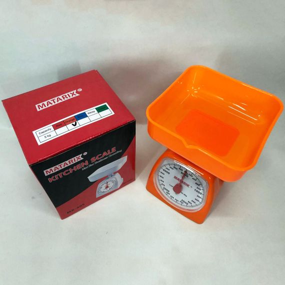 Ваги кухонні механічні MATARIX MX-405 5 кг, Ваги для кухні для продуктів. Колір: оранжевий | Зображення 3