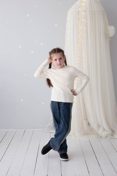 Джемпер для дівчинки Носи своє 128 Білий (p-15094-172390) | Зображення 4