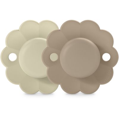 Пустышка Suavinex Wonder фізіологічна 2 шт, 0-6 місяців, світло-бежева та бежева (308404)