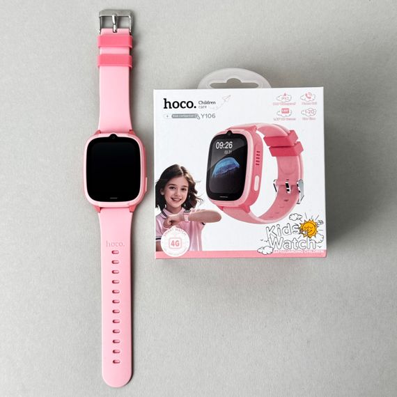 Дитячий годинник Smart Hoco Y106 4G (Рожевий) | Зображення 8
