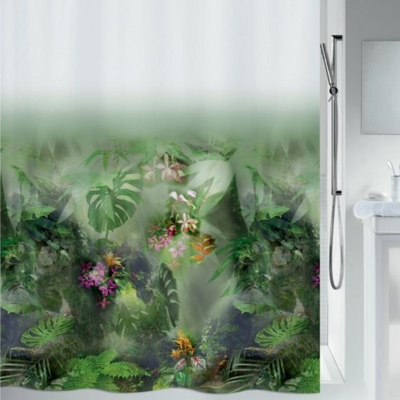 Шторка для ванной и душа Spirella Jungle 180x200 см, водоотталкивающая полиэстер, 10.20157