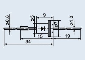 КС468А (КС522А) Стабілітрон 6,8V. (6.12... 7,48 В) Корпус КД8 | Зображення 2