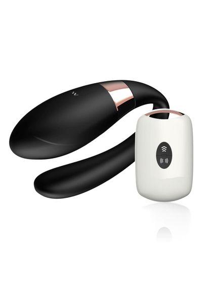 Вібратор для пар - V-Vibe Black, USB, 7 Function, Remote Control Sex Aura