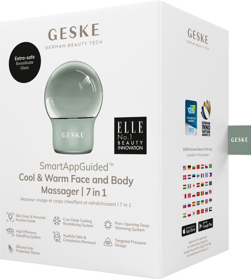 Масажер для обличчя і тіла GESKE Cool&Warm Face and Body Massager 7в1 starlight, Зелений | Зображення 7