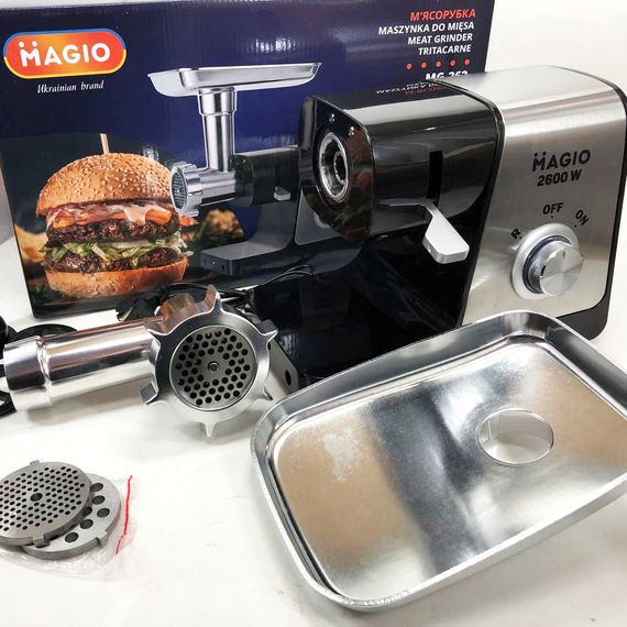 Мясорубка электрическая Magio MG-262, мясорубка для томатов, электромясорубка соковыжималка для томатов | Зображення 4