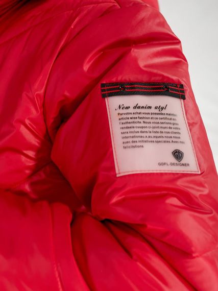 Утеплена куртка, арт.417/1, червоний | Зображення 1