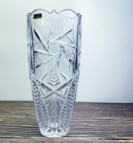 Ваза скляна для квітів Bohemia Pinwheel 25 см 89002/99030/250