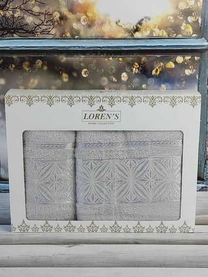 Полотенца Mame kanaple gri Махра набор 2шт