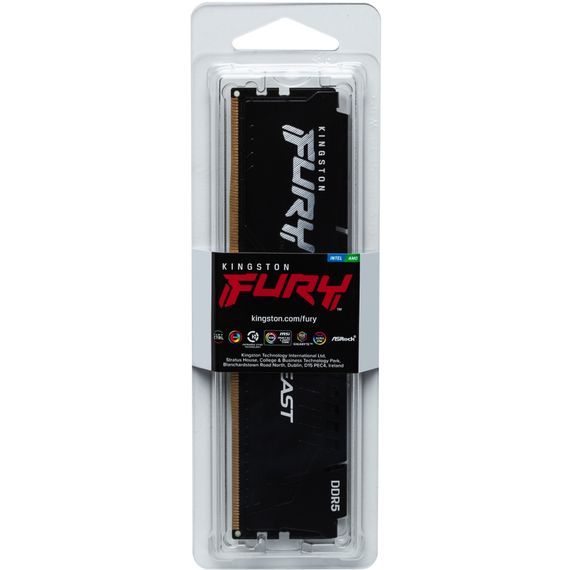 Модуль пам'яті для комп'ютера DDR5 32GB 5600 MHz Beast Black Kingston Fury (ex.HyperX) (KF556C36BBE2-32) | Зображення 4