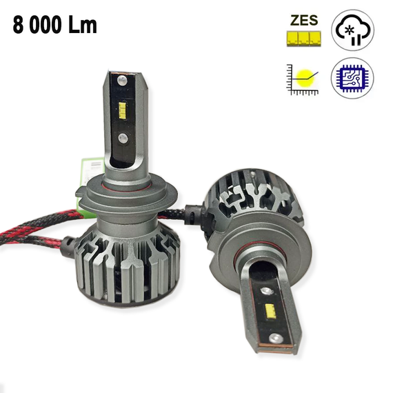 Світлодіодні LED-лампи H1, MX ZES 8000 Лм, правильна світло-тенева межа | Зображення 1