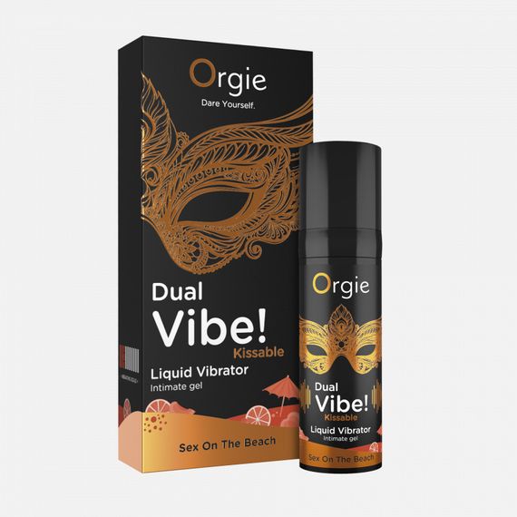 Рідкий вібратор коктейль СЕКС НА ПЛЯЖІ DUAL VIBE!, 15 мл Orgie (Бразилія-Португалія) Sex Aura | Зображення 1