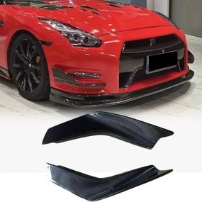 Накладки на передній бампер (2009-2015, Карбон) для Nissan GT-R рр