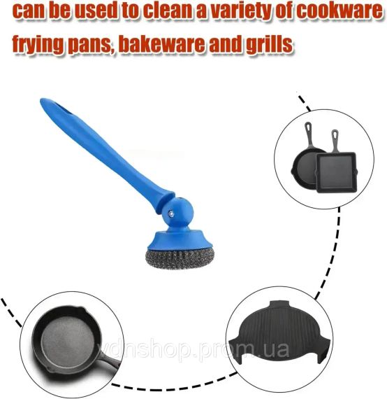 Щітка з довгою ручкою для чищення посуду, посуду, сковороди BRUSH AND-4-20-600 | Зображення 4