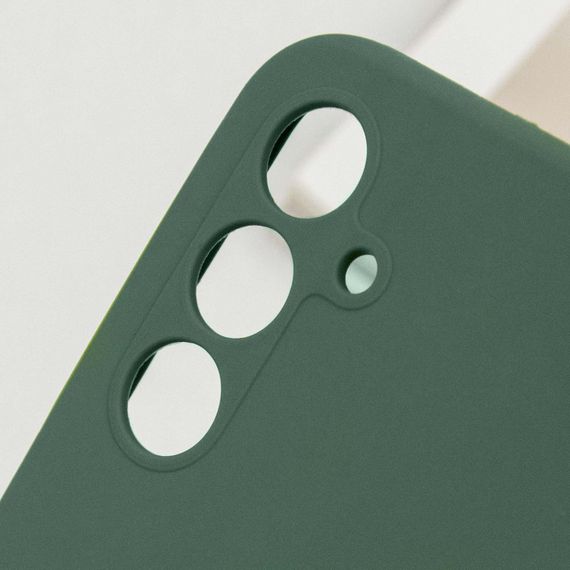 Чехол Silicone Cover Lakshmi Full Camera (AAA) для Samsung Galaxy S24 FE Зеленый / Cyprus Green | Зображення 5