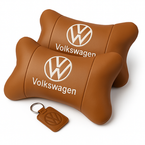 Універсальна подушка на підголівник авто Volkswagen, Подарунок автолюбителю, Дорожня подушка під голову SG-22