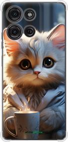 Чохол на Motorola Moto G75 5G Білий кіт "5646sp-3890-2448"