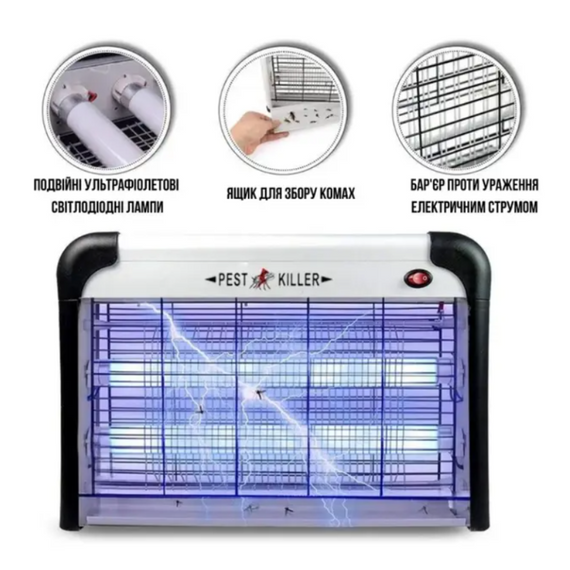 Інсектицидна лампа, Пастка-вбивця комах, Електронна пастка лампа від комах, Лампа від комарів, Лампа від комарів   знижка | Зображення 3