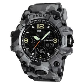 Годинник для військовослужбовців SKMEI 1155BCMGY / Годинник армійський оригінал / Чоловічий армійський MG-691 водостійкий годинник