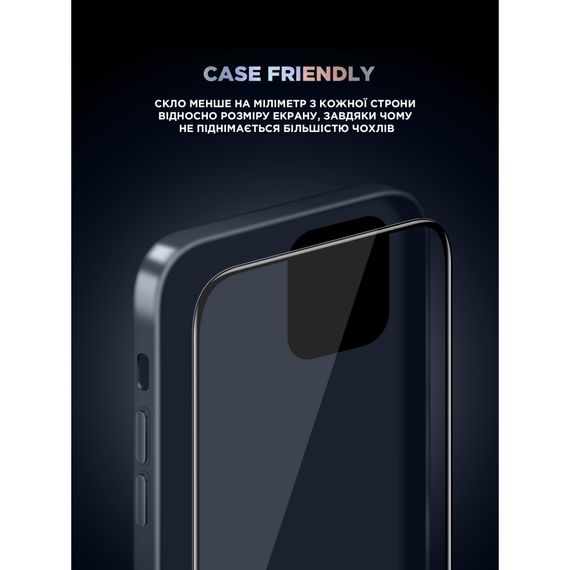 Скло захисне Armorstandart Supreme Black Icon 3D Apple iPhone 16 Pro Max Black (ARM78038) | Зображення 5