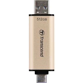 USB флеш накопичувач Transcend 512GB JetFlash 930C Gold-Black USB 3.2/Type-C (TS512GJF930C)