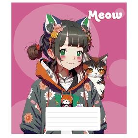 Тетрадь общая "Kawaii" 048-3302L-4 в линию, 48 листов