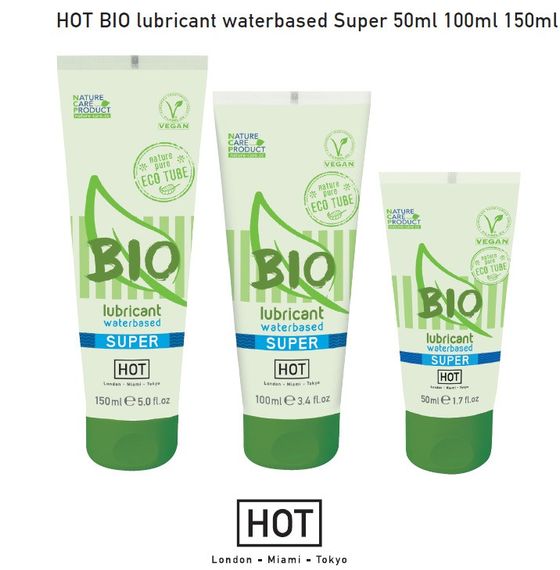 Органический лубрикант на водной основе Hot Bio Lube Super, 50 мл Sex Aura | Зображення 1