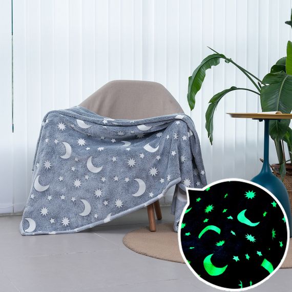 Пухнастий плед на диван світиться в темряві Blanket kids Magic Star 150х100 см, Ковдра magic blanket FY-92 | Зображення 6