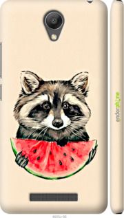 Чохол на Xiaomi Redmi Note 2 Єнотик з кавуном "4605m-96-2448"