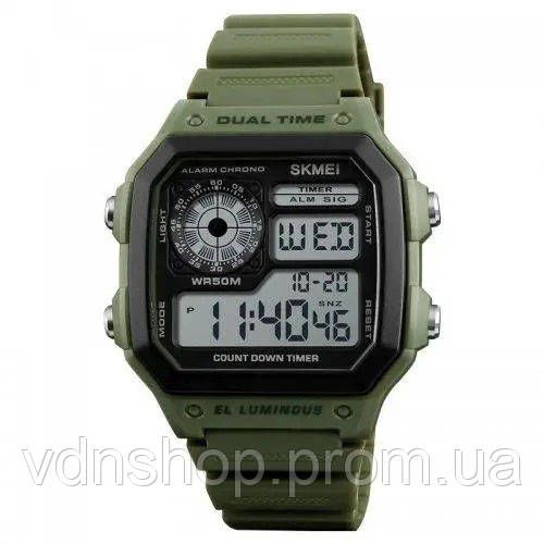 Військові годинники з підсвічуванням SKMEI 1299AG, Стильні тактичні годинники для чоловіків AR-53 | Зображення 8
