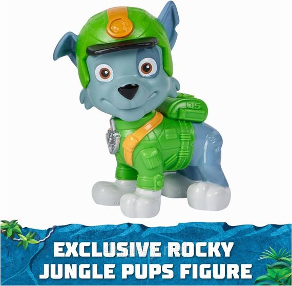 Щенячий патруль в джунглях Машина черепаха и фигурка Рокки Paw Patrol Jungle Pups Rocky Turtle Vehicle | Зображення 6