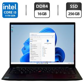 Ультрабук Б-клас Lenovo ThinkPad X1 Carbon Gen 9 / 14" (1920x1200) IPS / Intel Core i5-1145G7 (4 (8) ядра по 4.4 GHz) / 16 GB DDR4 / 256 GB SSD / Intel Iris Xe Graphics / WebCam / Windows 11 Pro б/в