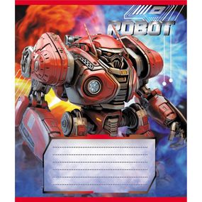 Тетрадь ученическая "Роботы" 012-520125L-2 в линию, 12 листов