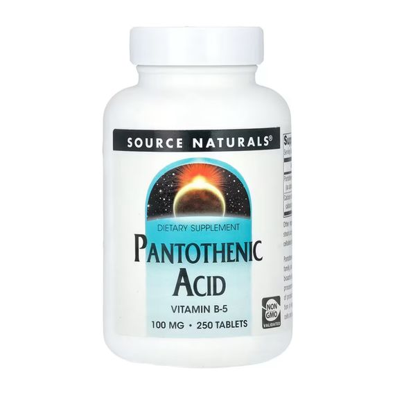 Пантотенова кислота Source Naturals Pantothenic Acid 100 мг 250 таблеток