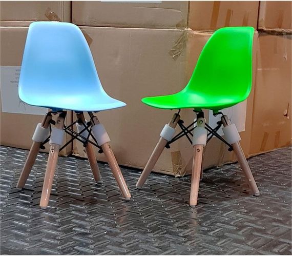 Стул детский Тауэр Вaby Eames DSW kids пластиковый желтый, ножки дерево бук | Зображення 7