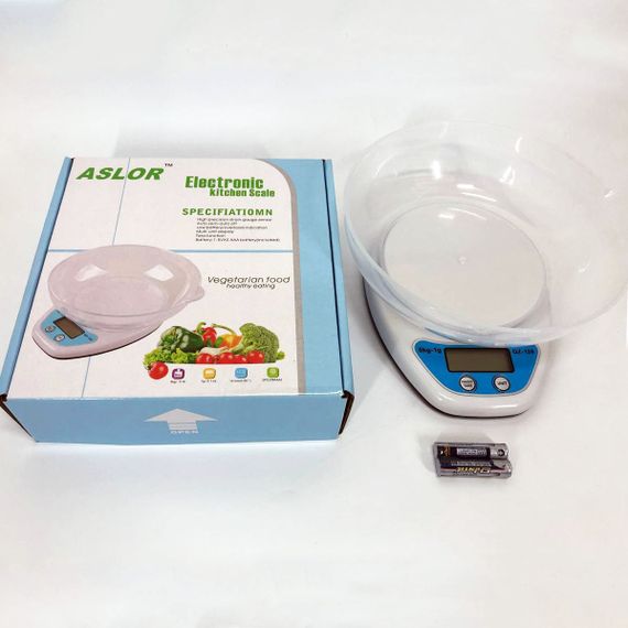 Ваги кухонні з чашею QZ-129A 5кг, електронні ваги для продуктів, ваги для зважування продуктів | Зображення 3