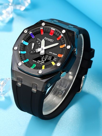 Наручний годинник Skmei 2100BKBK Black-Black | Зображення 3