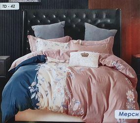 Комплект постільної білизни Тіротекс двоспальний квіти 175х215 см (TD-42)