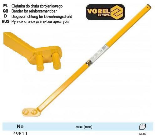 Ключ для гибки арматуры Польша Ø=6-16 мм VOREL-49810
