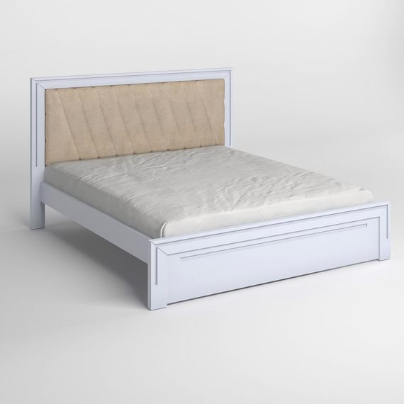 Двоспальне дерев&#039;яне ліжко Mebigrand Торонто Т6 Сіро-блакитний (S2010R80B)/Аляска 23 (бежевий) 180х190 см (MBG-9842) | Зображення 1