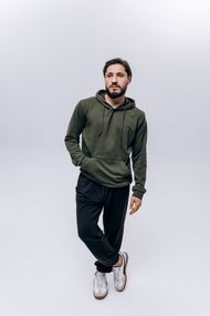 Худи чоловіче (unisex) хакі двохнитка