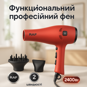 Фен для укладання волосся з функцією іонізації RAF, Фени для сушіння волосся Якісний фен XI-25