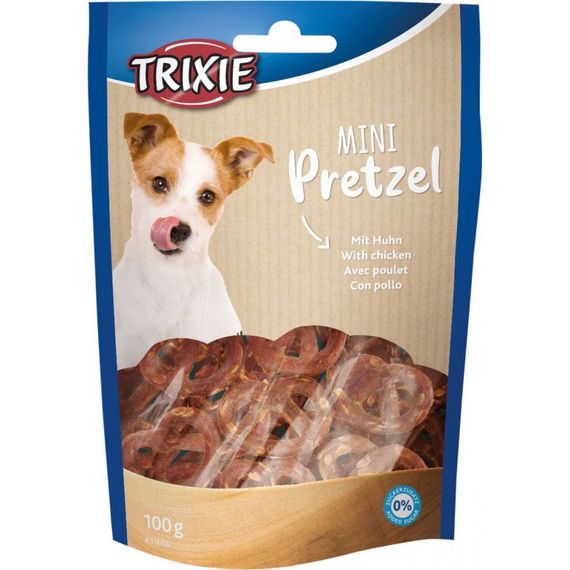 Ласощі Trixie Mini Pretzels для собак крендель з куркою 100 г | Зображення 2