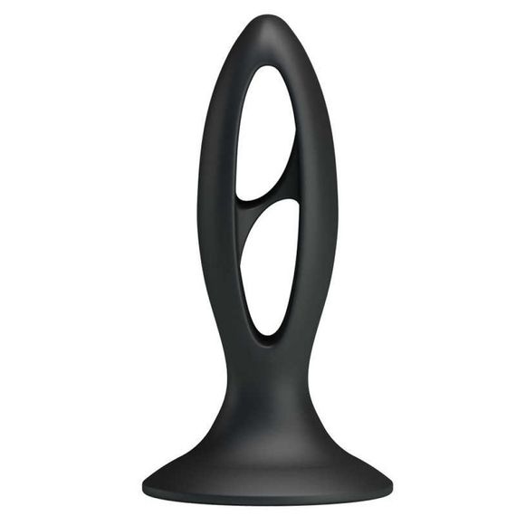 Анальна пробка з присоскою Fabulous Silicone, чорна Sex Aura | Зображення 1