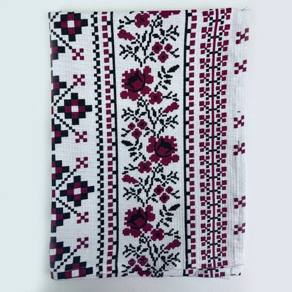 Кухонний рушник Emily Традиції вафельний 46х60 см червоний (94280418) | Зображення 2