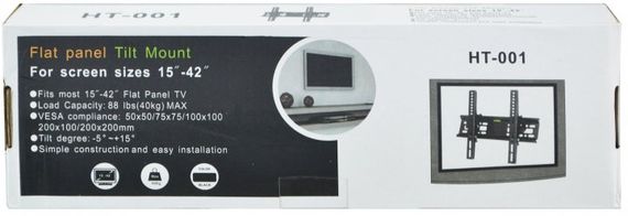 Настінне кріплення для телевізора (кронштейн) 15-42" HT-001 | Зображення 3