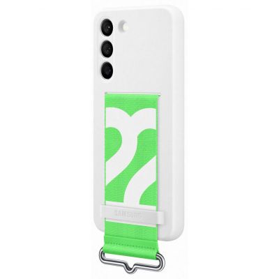 Чехол для мобильного телефона Samsung Silicone with Strap Cover Galaxy S22 Plus White (EF-GS906TWEGRU) | Зображення 2