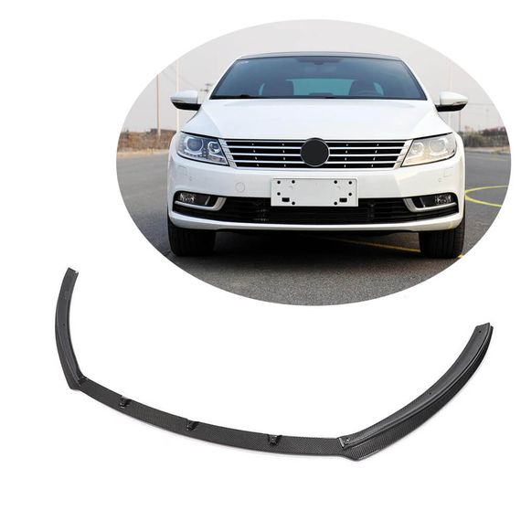 Накладка на передній бампер Lip (для 2012-2018, Карбон) для Volkswagen Passat СС рр