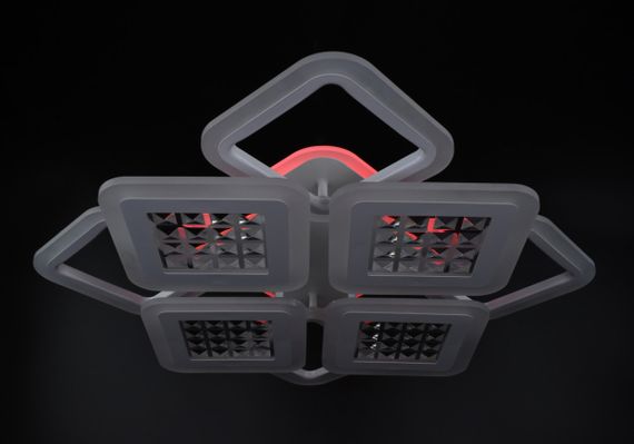 Люстра світлодіодна стельова LED світильник для квартири на стелю лед з пультом 26119 Білий 11х54х62 см. | Зображення 5