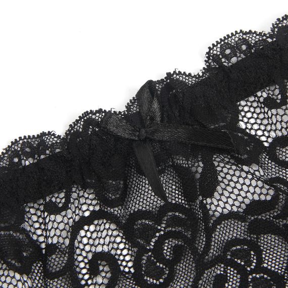 Комплект мереживний пояс для панчіх з трусиками StarNight, чорний, L sexstyle | Зображення 4